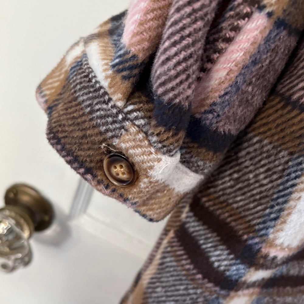 Plaid Button-Up Jacket - image 4